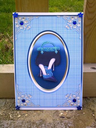 Oh La La Handbag and Shoes Spinner Card by Hayley Griffiths