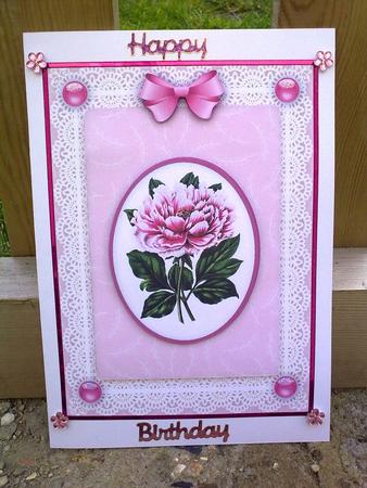 Breathtaking Bloom 'n Lace A4 Card Front by Hayley Griffiths