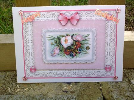 Butterflies, Blooms 'n Lace A4 Card Front by Hayley Griffiths