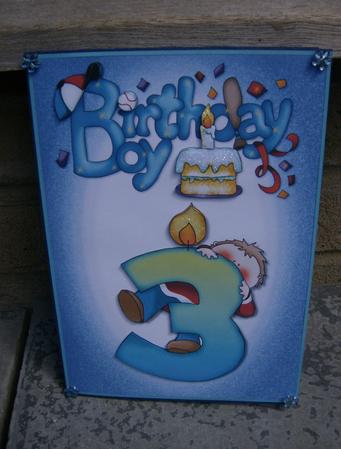 Boys 3rd Birthday Quick Card by Hayley Griffiths