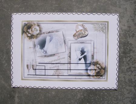 Beautiful Framed Wedding Pyramid Card by Hayley Griffiths
