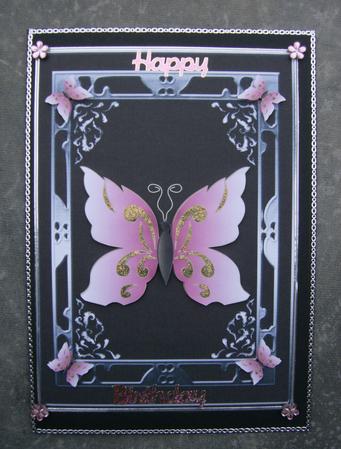 Affection Butterfly Quick Card/topper by Hayley Griffiths