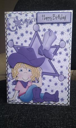 Yee-ha! Ride Em Cowgirl in Purple by Hayley Griffiths