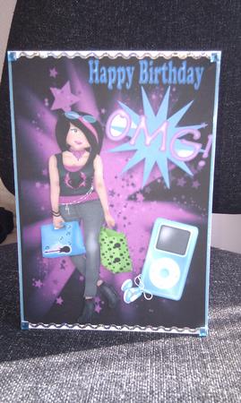Omg! Teenager with Blue Mobile by Hayley Griffiths