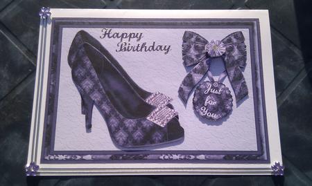 Kensington Lilac Damask Shoes and Bow by Hayley Griffiths
