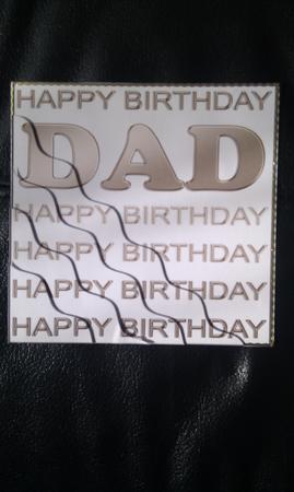 Birthday Dad Wavy Corner Side Stacker Topper by Hayley Griffiths