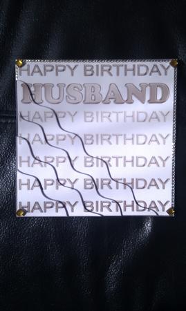 Birthday Husband Wavy Corner Side Stacker Topper by Hayley Griffiths