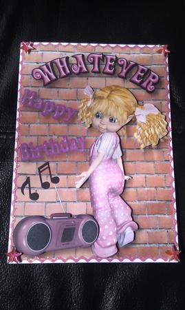 Girl with Birthcake and a Little Attitude by Hayley Griffiths