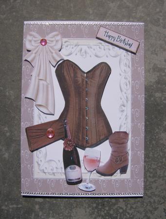 Gorgeous Browns/creams Ladies Basque & Bow by Hayley Griffiths