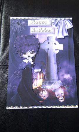 Gorgeous Gothic Lady in Purple Velvet Gown by Hayley Griffiths