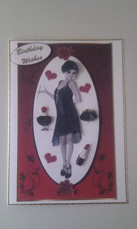 Birthday Flapper Girl Decoupage Topper by Hayley Griffiths