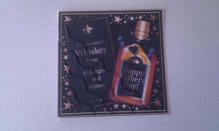 Fathers Day Whisky Wavy Corner Side Stacker Topper by Hayley Griffiths