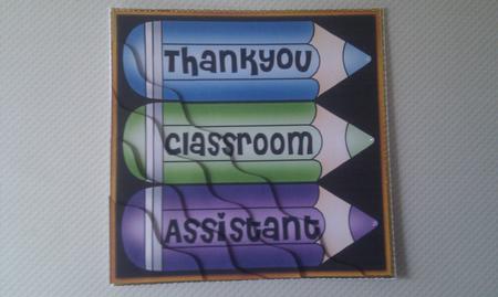 Thank You Classroom Assistant Pencils Wavy Corner by Hayley Griffiths