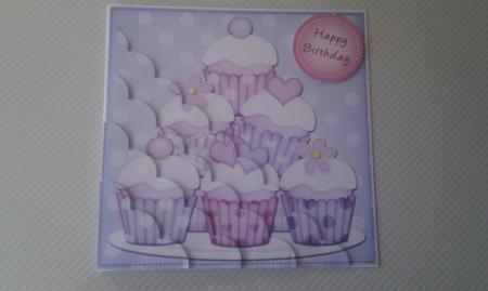 Cupcakes Felties Scallop Corner Side Stacker Topper by Hayley Griffiths