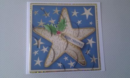 Christmas Star Shell Edged Corner side stacker by Hayley Griffiths