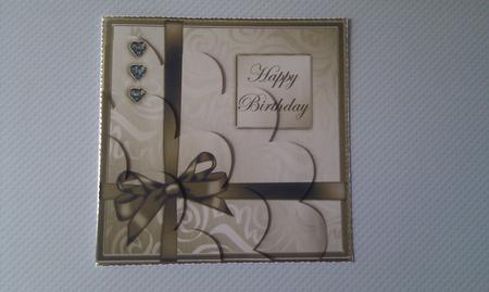 Elegant Flourish Quick Card with Shell Edged Corner Side Sta by Hayley Griffiths