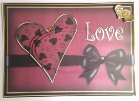 A5 Love Heart Oval Pyramage Topper by Hayley Griffiths