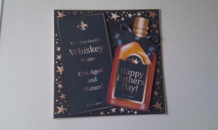 Fathers Day Whisky Quick Card with 3D Decoupage by Hayley Griffiths
