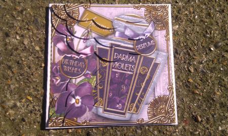 Parma Violets Perfume 5in Top Bottom Scallop Stacker by Hayley Griffiths