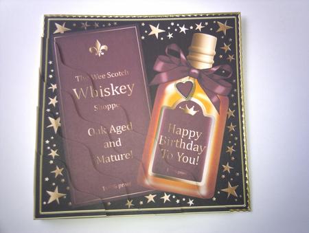 Birthday Whisky Wavy Corner Side Stacker Topper by Hayley Griffiths