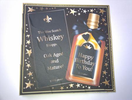 Birthday Whisky Wavy Corner Side Stacker Topper by Hayley Griffiths