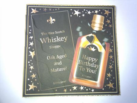 Birthday Whisky Wavy Corner Side Stacker Topper by Hayley Griffiths