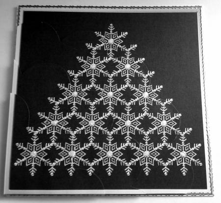 Christmas Snowflake Tree - Shell Edged Corner Side Stacker by Hayley Griffiths