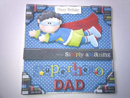 You Are Simply Amazing Superhero Dad Card Front by Hayley Griffiths