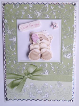 Luxurious A5 Floral & Butterfly Card Fronts with Bow by Hayley Griffiths