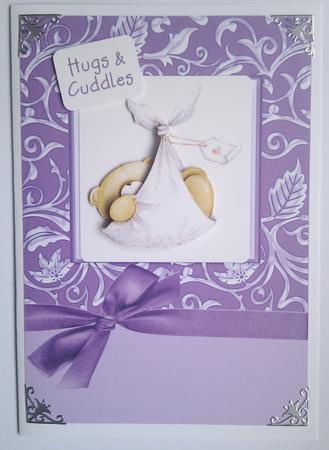 Luxurious A5 Floral & Butterfly Card Fronts with Bow by Hayley Griffiths