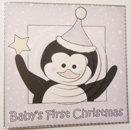 Christmas Penguin Circle Pyramage Topper by Hayley Griffiths