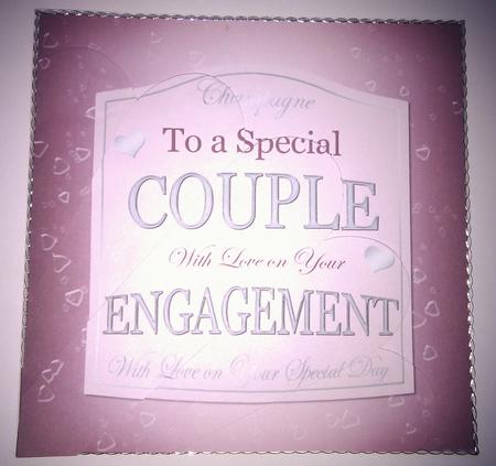 Engagement Pink Champers Wine Label Fan Pyramage Topper by Hayley Griffiths