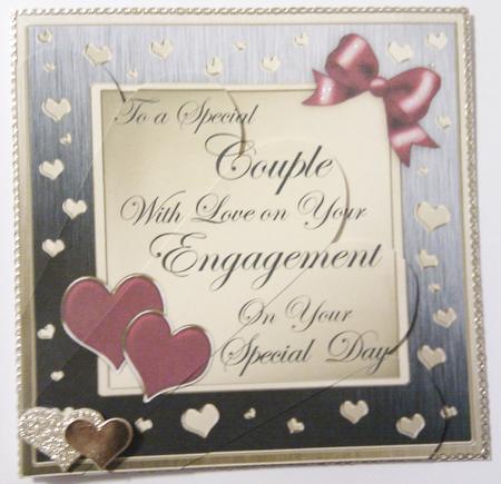 Elegant Romantic Engagement Fan Pyramage Topper by Hayley Griffiths