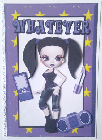 Teenager with Attitude in Purple Star Frame by Hayley Griffiths