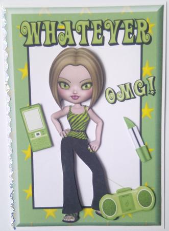 Whatever Girl in Green in Star Frame by Hayley Griffiths