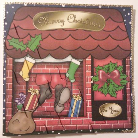 The Little Santa Shoppe Wavy Corner Side Stacker Topper by Hayley Griffiths