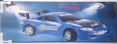 Racer Large Dl with Decoupage by Hayley Griffiths