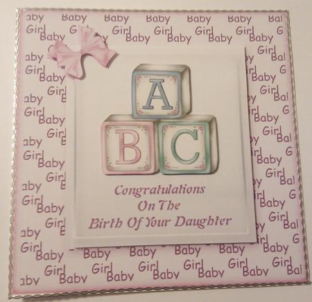 Baby Girl Building Blocks by Hayley Griffiths