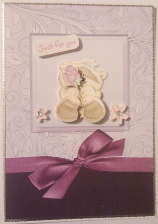 Deluxe A5 Floral Card Fronts with Bow by Hayley Griffiths
