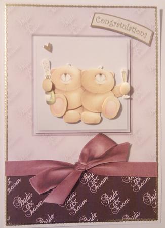 Wedding Bride and Groom Card Front by Hayley Griffiths