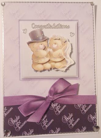 Wedding Bride and Groom Card Front by Hayley Griffiths
