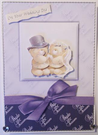 Wedding Bride and Groom Card Front by Hayley Griffiths