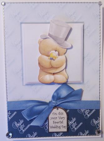 Wedding Bride and Groom Card Front by Hayley Griffiths