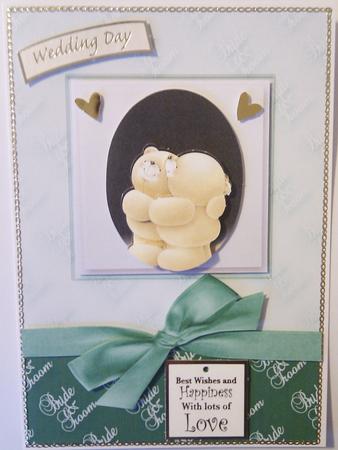 Wedding Bride and Groom Card Front by Hayley Griffiths