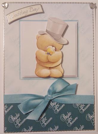 Wedding Bride and Groom Card Front by Hayley Griffiths