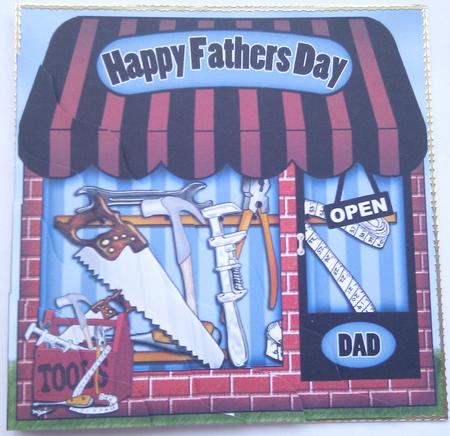 The Little Tool Shop Fathers Day Wavy Corner Topper by Hayley Griffiths