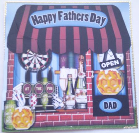 The Little Last Drop Inn Shop Fathers Day Wavy Corner Topper by Hayley Griffiths