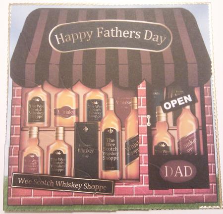 The Little Whisky Shop Fathers Day Wavy Corner Topper by Hayley Griffiths