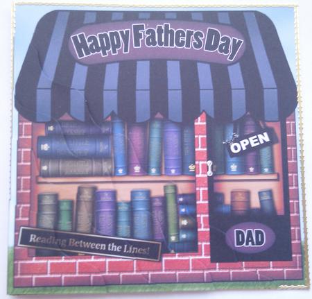 The Little Book Shop Fathers Day Wavy Corner Topper by Hayley Griffiths