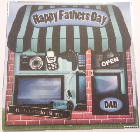 The Little Gadget Shop Fathers Day Wavy Corner Topper by Hayley Griffiths